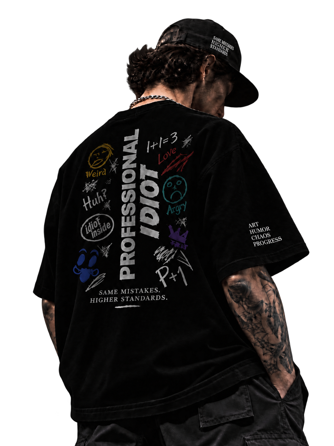 Professional Idiot tee, back print